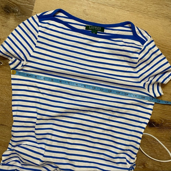 Ralph Lauren Cotton Striped Boatneck Tee with Ties - Picture 10 of 11